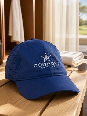 NWOT Youth Blue Dallas Cowboys Golf Club Baseball Cap Athletic Hat - Flex Fit